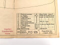 III.Reich, Modellbaubogen Henschel Aufklärer HS126. Guter Zustand, Maße 34 x 54cm