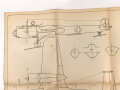 III.Reich, Modellbaubogen Fernaufklärer Dornier Do215. Guter Zustand, Maße 48 x 68cm