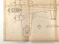 III.Reich, Modellbaubogen Fernaufklärer Dornier Do215. Guter Zustand, Maße 48 x 68cm