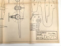 III.Reich, Modellbaubogen Fernaufklärer Dornier Do215. Guter Zustand, Maße 48 x 68cm
