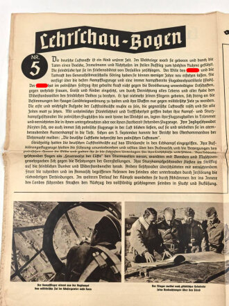 III.Reich, Lehrschau Bogen Nr. 5 " Luftwaffe greift...