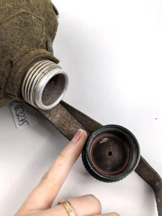 Feldflasche Wehrmacht, Ausführung 1 Liter. Flasche und Bezug gestempelt CFL42