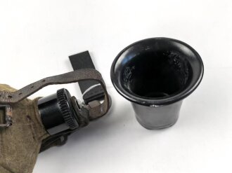 Feldflasche Wehrmacht, Ausführung 1 Liter. Flasche und Bezug gestempelt CFL42