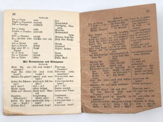 1.Weltkrieg, "Deutsch-Französischer Soldaten Sprachführer" DIN A6, 33 Seiten,