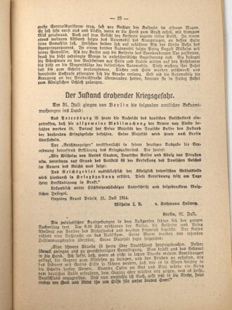"Der Weltkrieg, Deutschlands Ehr und Wehr!" über DIN A5, 64 Seiten