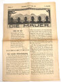 1. Weltkrieg "Feldzeitung - Die Mauer" Nummer 4 vom 30. Juni 1917, gefaltet