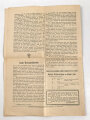 1. Weltkrieg "Feldzeitung - Die Mauer" Nummer 4 vom 30. Juni 1917, gefaltet