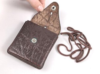 Tasche für Bezard Kompass 2. Weltkrieg, ungebraucht, mit Fangschnur