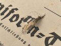 "Die Feldgraue Friedens- und Kriegs Bekleidung der k. Bayerischen Armee" 74 Seiten, stark gebraucht, DIN A4, die ersten Seiten und das Titelblatt mit Loch