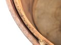 Antike Marschtrommel. Durchmesser etwa 39cm, Originallack, ungereinigt.