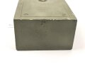 Prüfgerät für Glühzündapparat der Wehrmacht, Im originalen Transportbehälter, dieser überlackiert. Funktion nicht geprüft