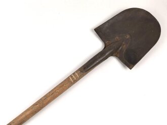 Langer Pionier- oder Fahrzeugspaten Wehrmacht. Gebraucht, datiert 1937, ungereinigt