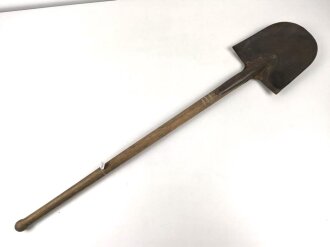 Langer Pionier- oder Fahrzeugspaten Wehrmacht. Gebraucht, datiert 1937, ungereinigt
