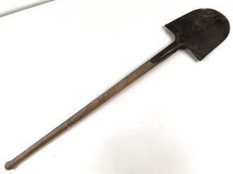 Langer Pionier- oder Fahrzeugspaten Wehrmacht. Gebraucht, datiert 1937, ungereinigt