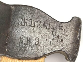 Kaiserreich, schwere Axt, Kammerstück des Infanterie Regiment 112, neuzeitlicher Stiel ergänzt