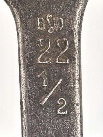 Maulschlüssel markiert "BSW" Gesamtlänge etwa 19cm