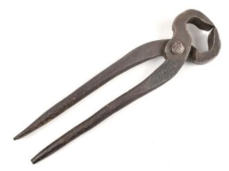 Beißzange Wehrmacht, Markiert "Hau 42" Gesamtlänge etwa 23,5cm