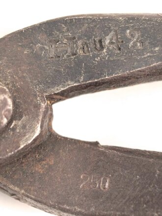Beißzange Wehrmacht, Markiert "Hau 42" Gesamtlänge etwa 23,5cm