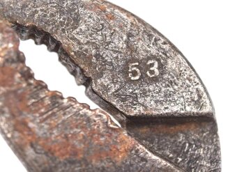Rohrzange Wehrmacht mit Reichsbetriebsnummer,  Gesamtlänge etwa 24cm