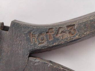 Zange Wehrmacht, Hersteller " hgf43" Gesamtlänge etwa 14,5cm