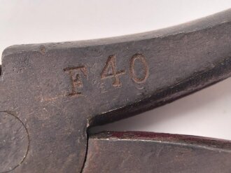 Zange Wehrmacht, markiert " F40 " Gesamtlänge etwa 18cm