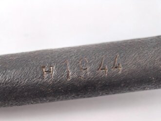 Spezialwerkzeug für Vierkantenbolzen Wehrmacht. Markiert "H1944" Gesamtlänge etwa 13cm
