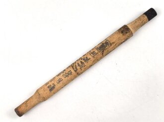 Lahre für 15 cm Granaten der Wehrmacht. Holz, Gesamtlänge etwa 13cm