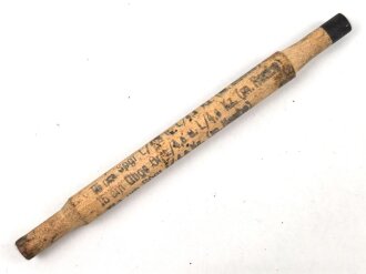 Lahre für 15 cm Granaten der Wehrmacht. Holz, Gesamtlänge etwa 13cm