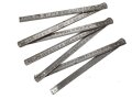 Meterstab aus Metall, ohne Markierungen