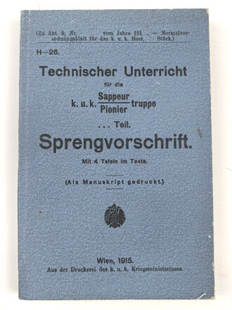"H-26 Technischer Unterricht für die k.u.k....