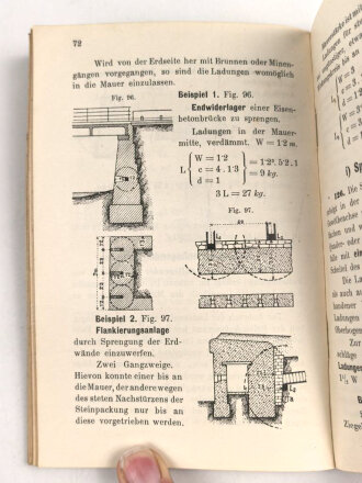 "H-26 Technischer Unterricht für die k.u.k. Sappeur/ Pioniertruppe Sprengvorschriften" datiert 1915, 139 Seiten, DIN A6