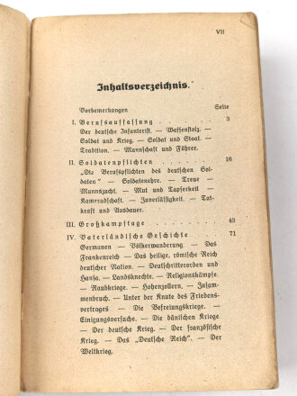 Reichswehr, Der Infanterist - Handbuch für Selbstunterricht und Ausbildung des jungen Frontsoldaten der Infanterie, datiert 1925