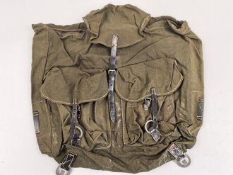 Rucksack Wehrmacht, Nicht verausgabtes Stück aus altem Lagerbestand. Keine Herrstellermarkierungen.
