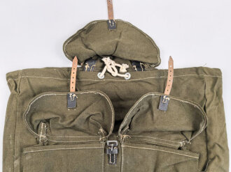 Rucksack Wehrmacht, Nicht verausgabtes Stück aus altem Lagerbestand. Keine Herrstellermarkierungen.