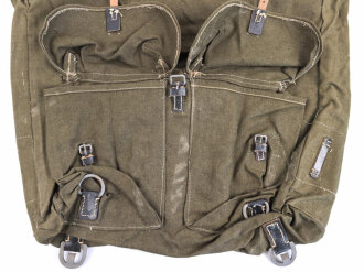 Rucksack Wehrmacht, Nicht verausgabtes Stück aus altem Lagerbestand. Keine Herrstellermarkierungen.