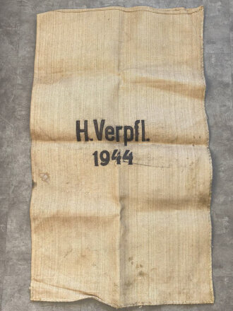 Großer Sack für Heeresverpflegung in sehr gutem Zustand, datiert 1944