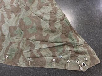 Zeltbahn 31 Wehrmacht. Getragenes Stück mit Farbflecken