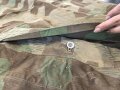 Zeltbahn 31 Wehrmacht. Getragenes Stück mit Farbflecken