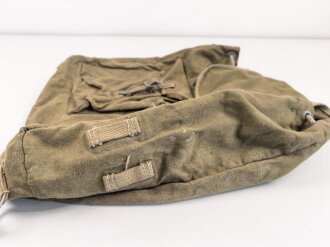 Wehrmacht Heer, Rucksack in Tropenausführung. Hersteller Wirtschaftsamt Litzmannstadt. Leicht getragenes Stück