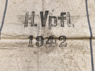 Großer Sack für Heeresverpflegung , gebraucht, datiert 1942