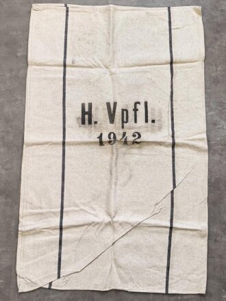 Großer Sack für Heeresverpflegung, gebraucht, datiert 1942