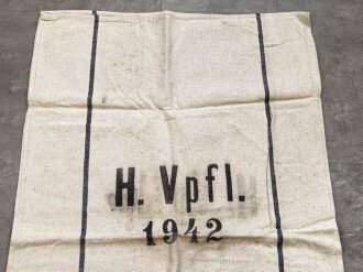 Großer Sack für Heeresverpflegung, gebraucht, datiert 1942