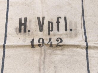 Großer Sack für Heeresverpflegung, gebraucht, datiert 1942