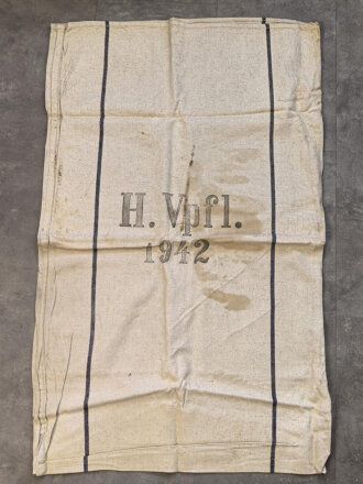 Großer Sack für Heeresverpflegung , gebraucht, datiert 1942