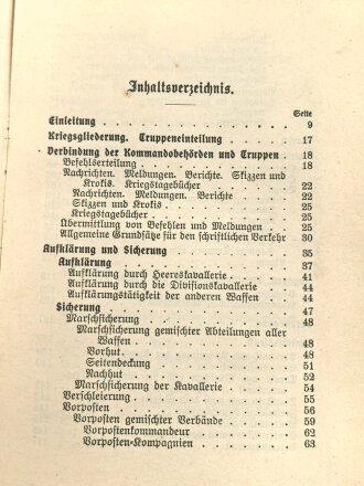 D.V.E.Nr. 267 "Felddienst-Ordnung" datiert 1908, ca. 200 Seiten, DIN A6