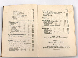 D.V.E.Nr. 267 "Felddienst-Ordnung" datiert 1908, ca. 200 Seiten, DIN A6