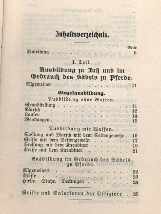 D.V.E.Nr. 256 "Exerzier Reglement für den Train" datiert 1907, 125 Seiten, DIN A6