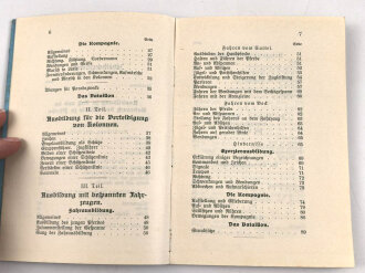D.V.E.Nr. 256 "Exerzier Reglement für den Train" datiert 1907, 125 Seiten, DIN A6
