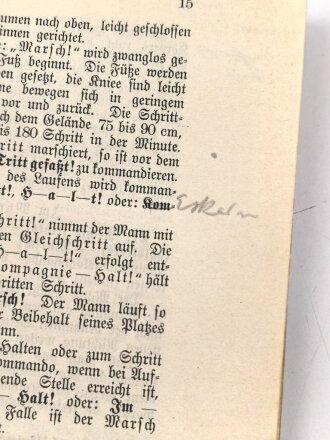 D.V.E.Nr. 256 "Exerzier Reglement für den Train" datiert 1907, 125 Seiten, DIN A6