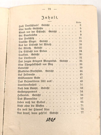 "Kleine Soldaten Bibliothek - Gott mit uns!"Feldzugs Erzählungen von 1870,  datiert 1897, 79 Seiten, DIN A6